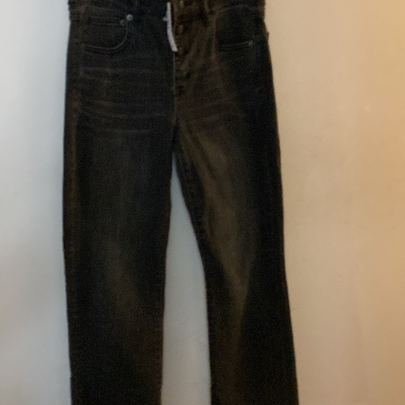 NWT AMERICAN EAGLE 🦅 BLACK WASH HI RISE CROP FLARE - Picture 2 of 16